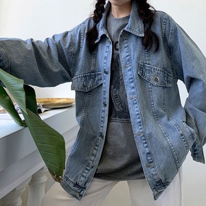デニム ジャケット レディース 春秋 韓国 Gジャン ストリート アウター 羽織り 大人 カジュアル おしゃれ ゆったり オーバーサイズ きれいめ 大人可愛い 大人女子
