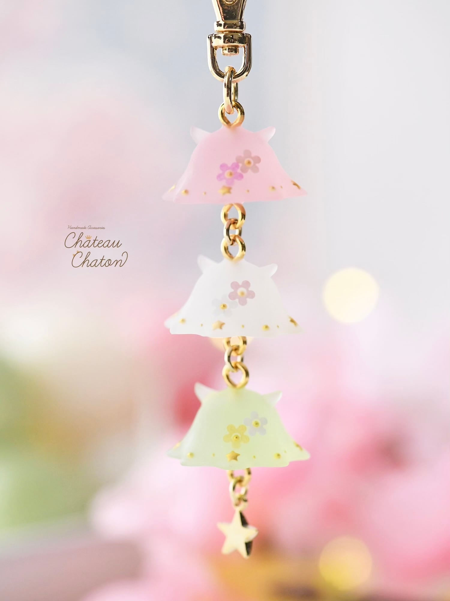 受注販売】花よりめんだこ / 三連キーホルダー | Château Chaton