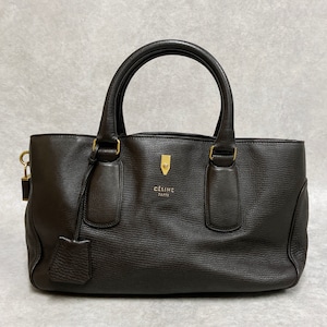 ※Reserved items※ CELINE セリーヌ ニューブギー ハンドバッグ レザー ダークブラウン 5586-202201