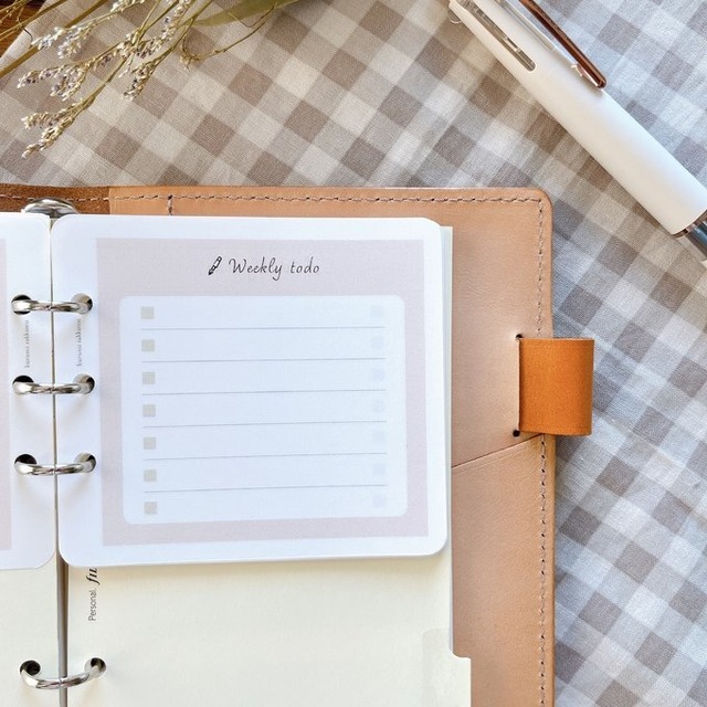 【はんぶんこリフィル/上半分用】バイブルサイズ/ウィークリーtodo