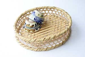 bamboo basket (L) / 竹の六つ目茶碗かご (大)