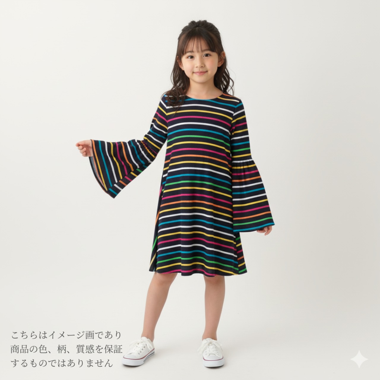 綿ポリ混特殊ドットボーダーニット生地-1m-curl tricot　KX/6800