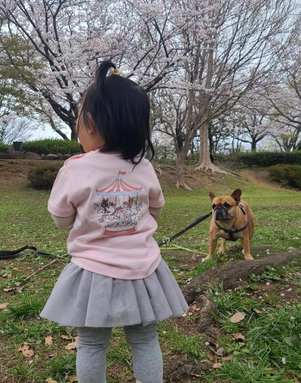 TRUNK　メリーゴーラウンドブヒブヒTシャツ　キッズサイズ