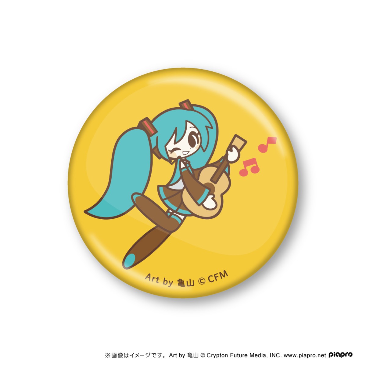 初音ミク 缶バッジ（ギター） | アウリン ONLINE SHOP
