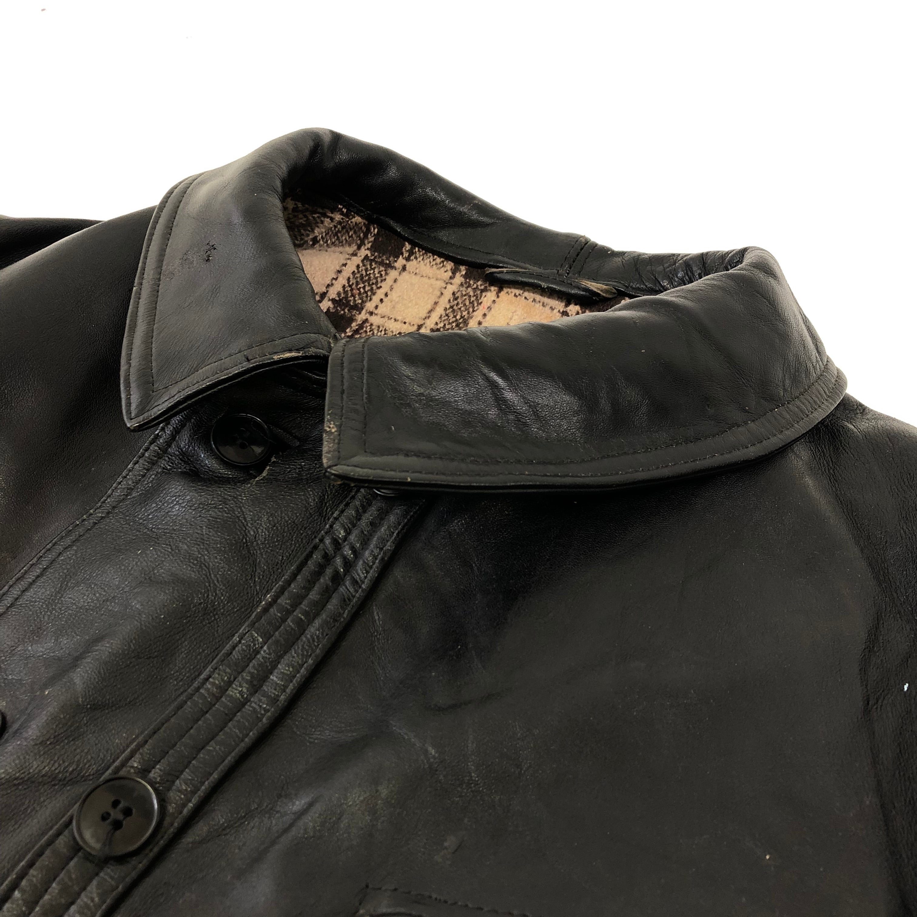 0229 / 1960's Corbusier jacket ブラック レザー コルビジェ