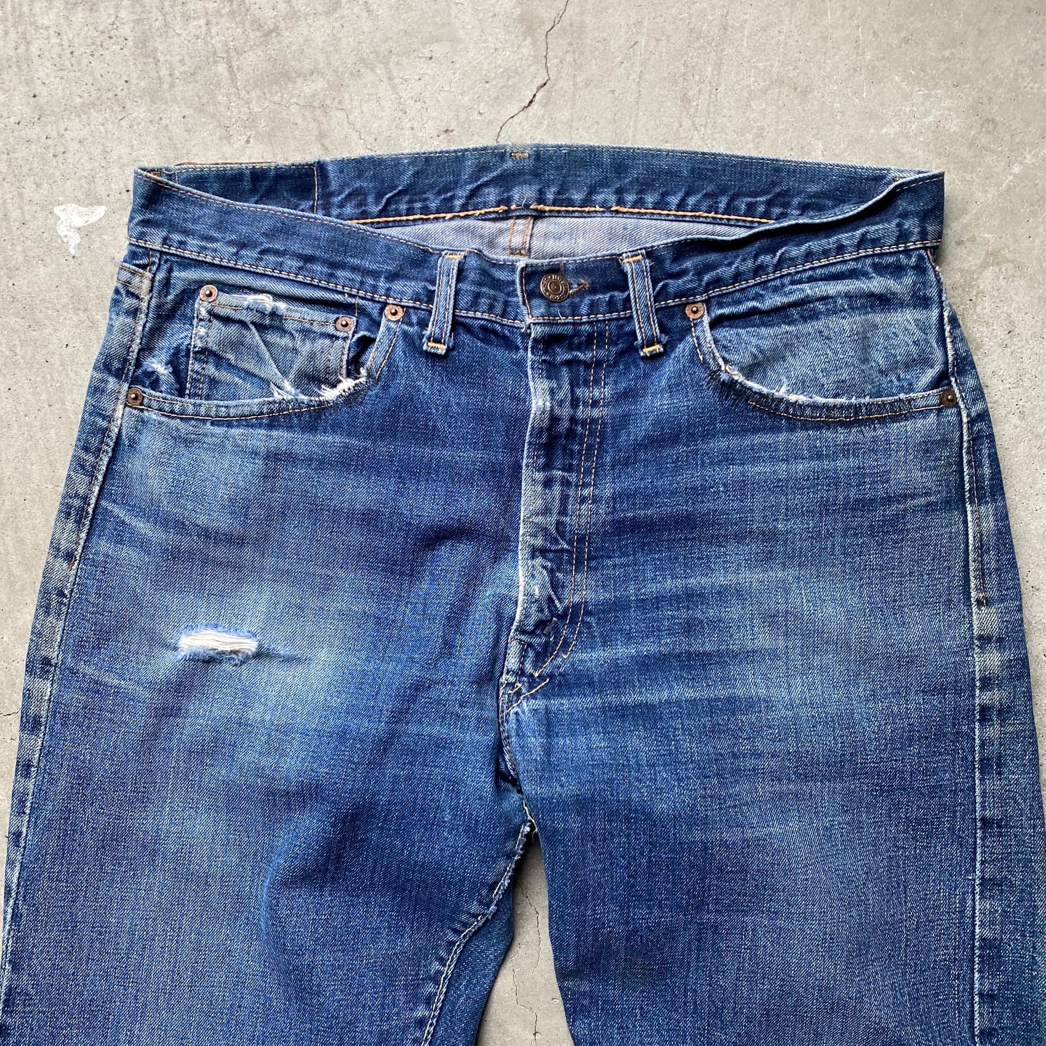 希少 60年代 ビンテージ USA製 Levi's リーバイス 最初期 ビッグE 赤耳付き 505-0217 551Z ダブルネーム スリムストレート  テーパード デニムパンツ 60s ヴィンテージ メンズW35 L31 古着【デニムパンツ】 | cave 古着屋【公式】古着通販サイト