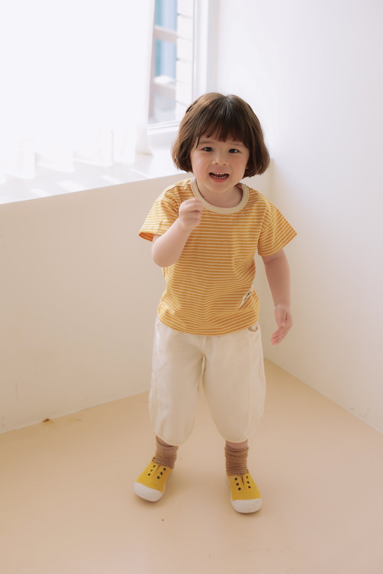 [JAZZ] Striped label T-shirt / [째즈] 라벨단가라T