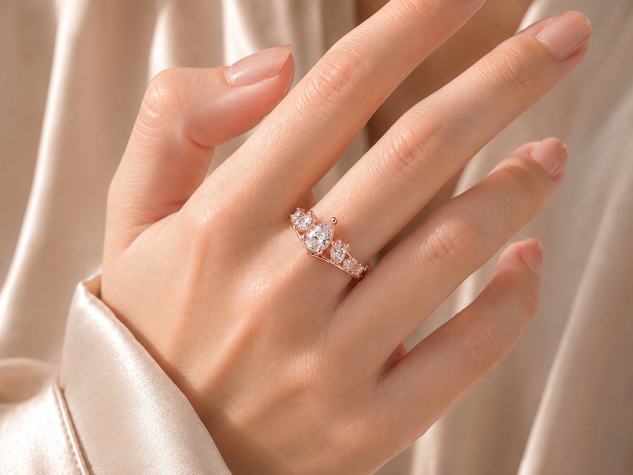 Crest Ring｜Pink Gold Plated