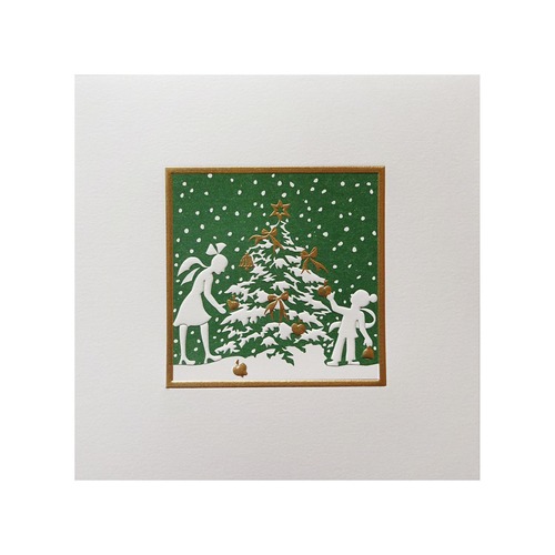 クリスマスカード チェコ共和国製 [Jan Petr Obr] 銅版印刷 11427 スクエアカード