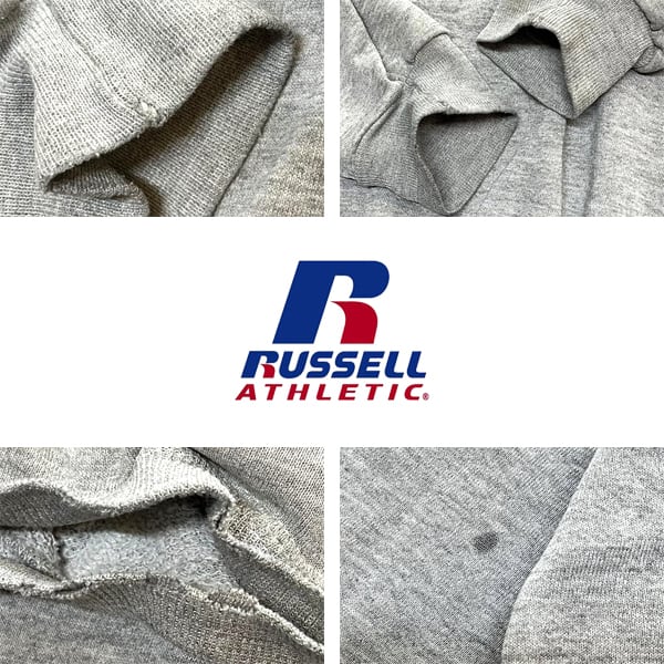 1点物◇USA製ビンテージ90sラッセル前Vグレースウェット古着メンズXL