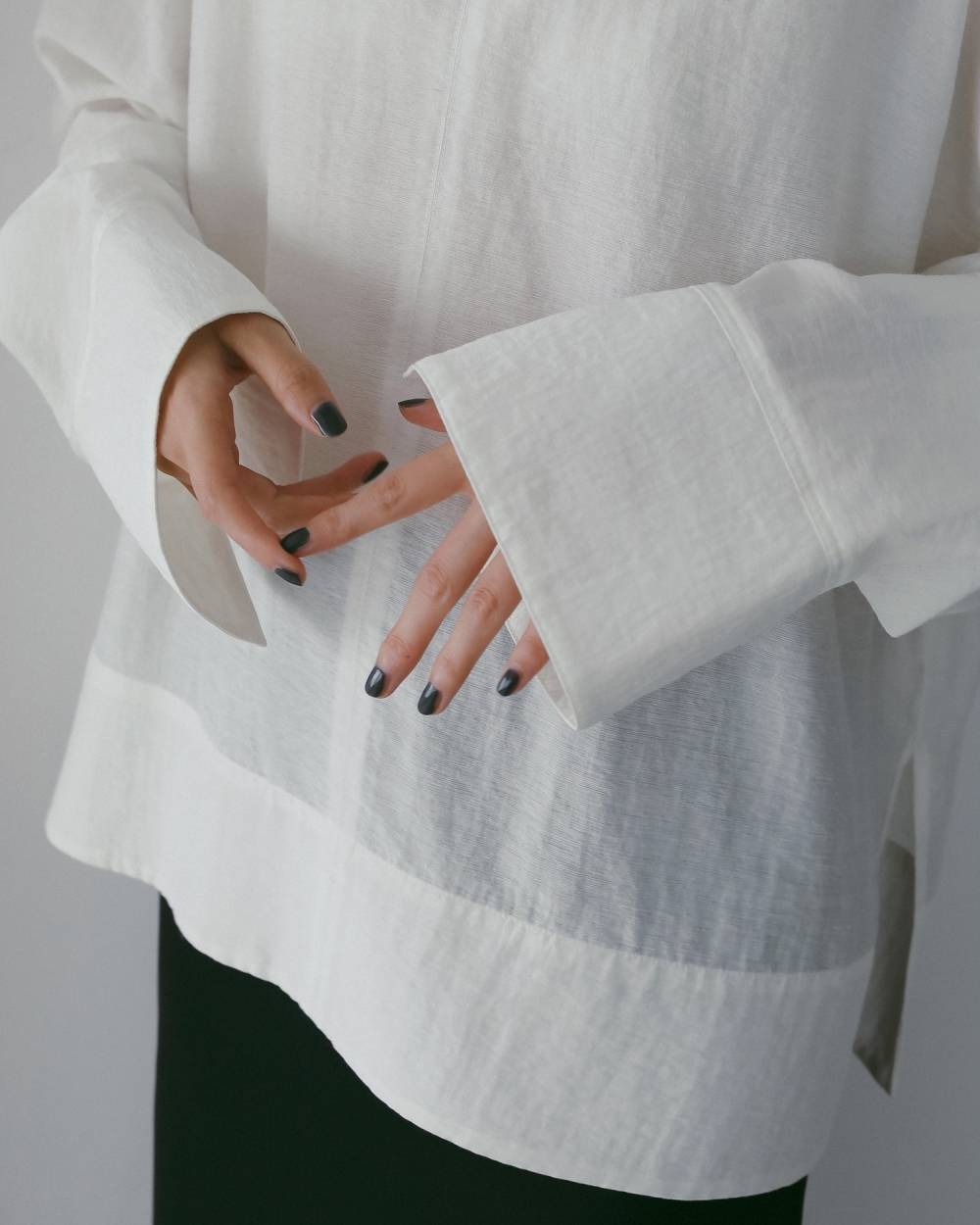 anuke(アンヌーク) Scarf Layered Blouse | サウスオレンジ｜メンズ