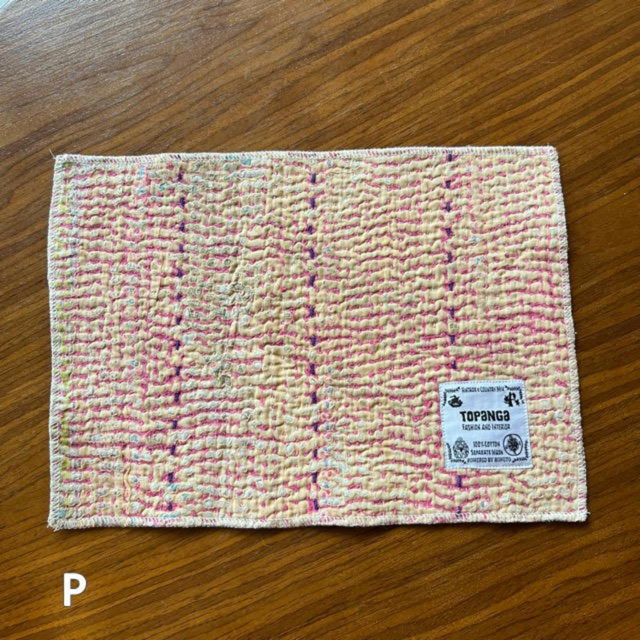 TOPANGA Kitchen India Vintage Lalli Quilt Tea Mat 19Type 30×20cm 　インドヴィンテージラリーキルト　ティーマット 20種　【メール便可】