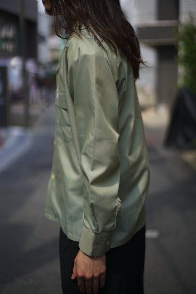 Permanent Press - Made In USA] Vintage Open Collar Shirt [1970s