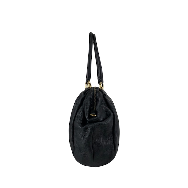 PRADA プラダ トートバッグ ブラック ロゴ レザー ラウンド vintage ヴィンテージ オールド 7zspmn