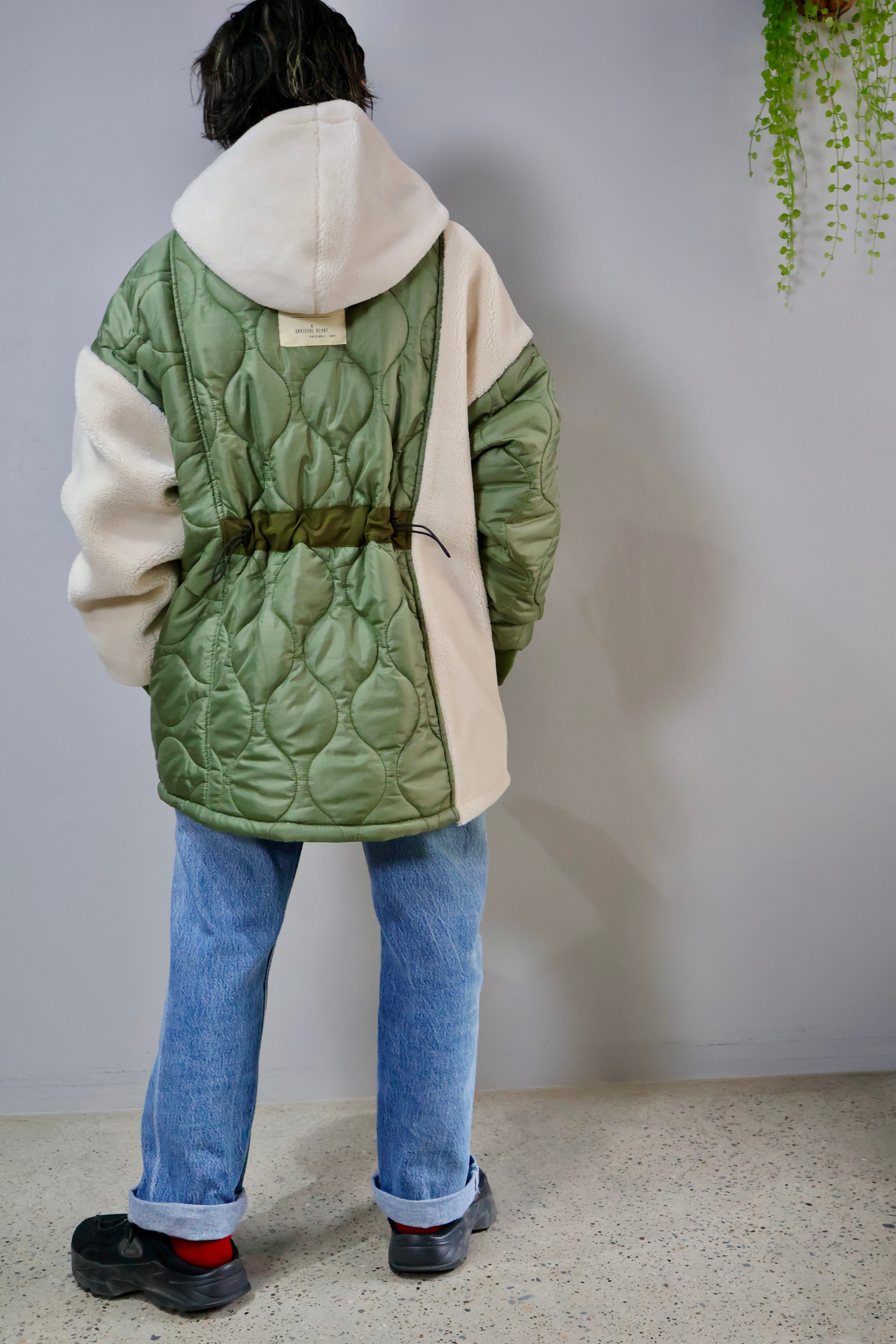 NEW!中綿キルト異素材組み合わせフードブルゾン【12506-288-20】2025AW