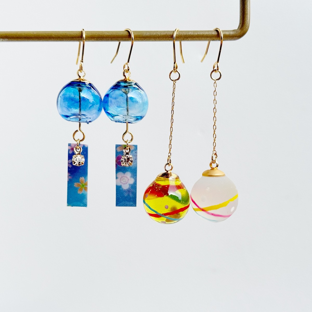 お得セット】人気の風鈴&水風船の耳飾りセット 数量限定 ヨーヨー 夏 