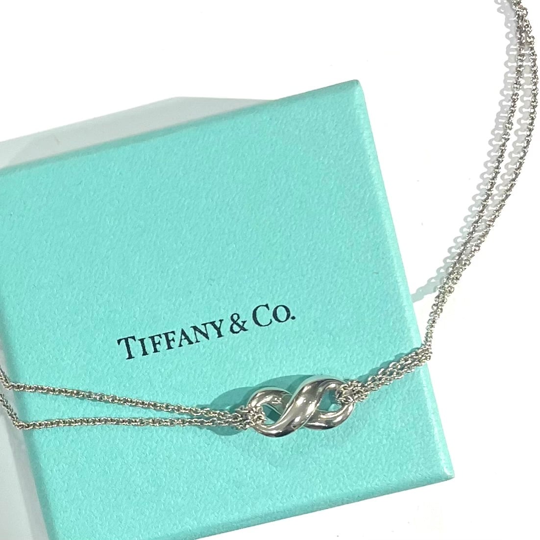 限定価格【TIFFANY&Co.】2957 インフィニティダブルチェーン 立体