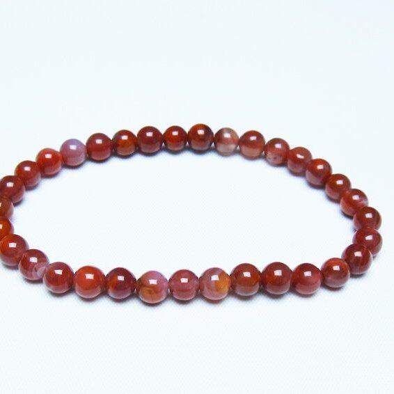 ナンホーンアゲート ブレスレット 6mm アゲート ブレス 一点物 メール便可 [M便 1/10] 111-47484