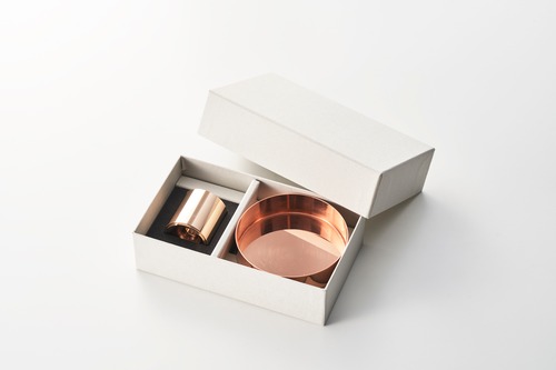 TAKEDA　BLANK/HANAKUBARI （一輪挿し ピンクゴールドorシルバー）＆TRAY 80 セット