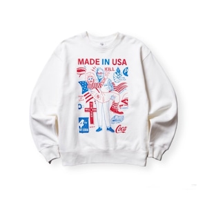 【SOFTMACHINE】ソフトマシーン　USA SWEAT / CREW NECK SWEAT （WHITE）