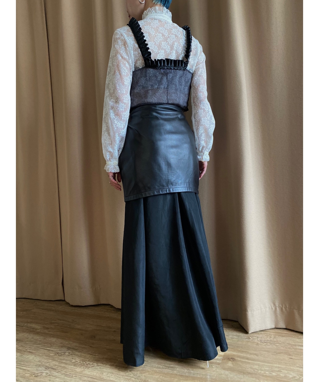 MADE IN BULGARIA lamb leather mini skirt-4213-6