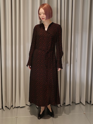 【25AW】Mame Kurogouchi マメ クロゴウチ / Cupro Triacetate Floral Jacquard Dress