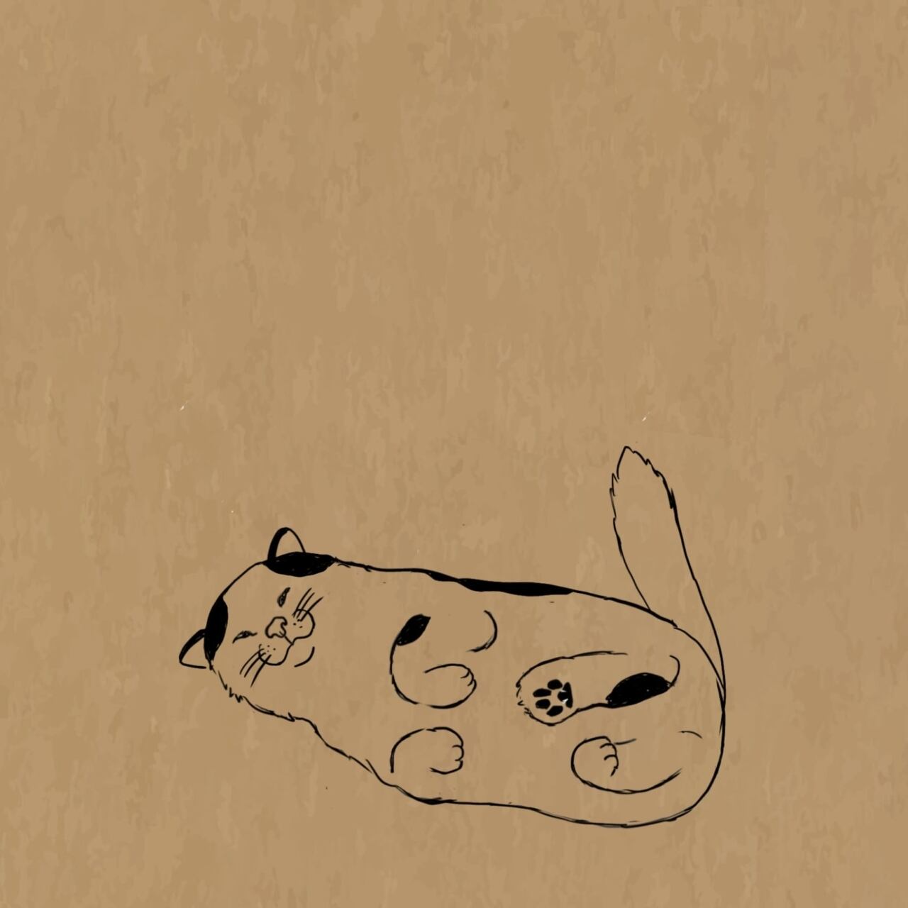 愛すべき猫たち「何？」｜イラストペーパー(ダウンロード版)