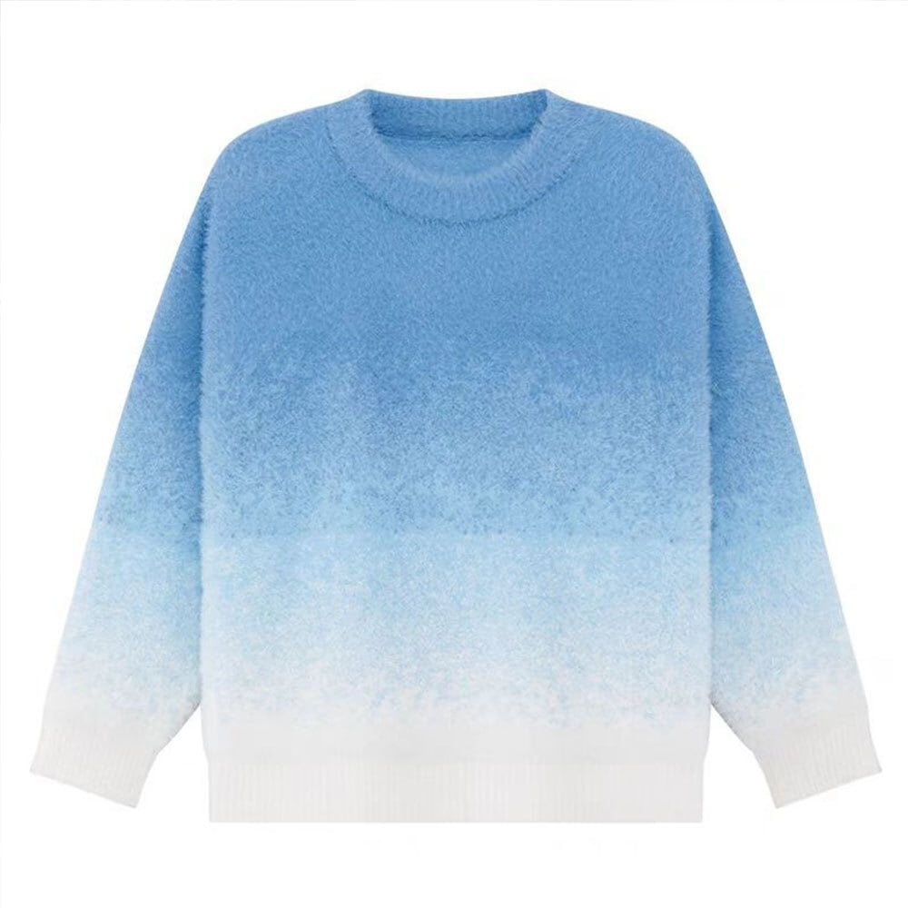 【送料無料】 子供服 男の子 女の子 キッズ ニット セーター グラデーション 長袖 韓国 春秋 おしゃれ 厚手 暖かい カジュアル ゆったり 小学生 柔らかい 大人可愛い 大人女子