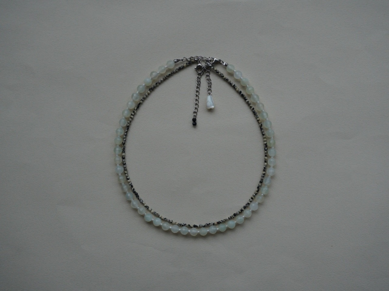 【 SET necklace 】unveild necklace × DalmatianJasper necklace