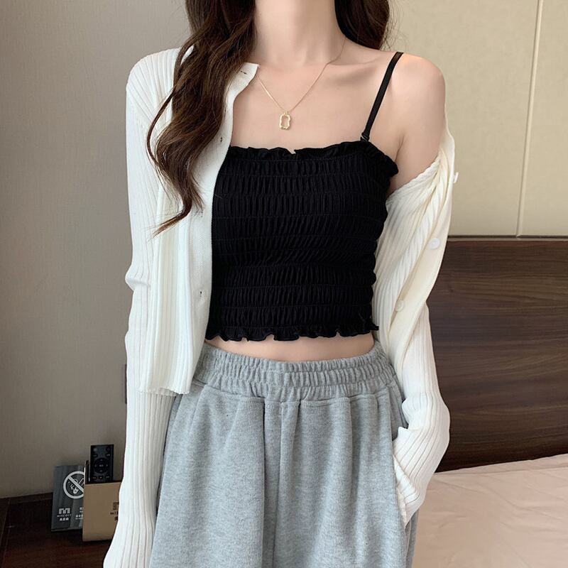 トップス サマー薄手ブラックバックリング レッド 夏物 指輪 試着室7034593318