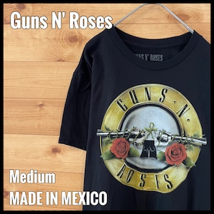 【Guns N' Roses】メキシコ製 公式 バンドTシャツ ガンズ・アンド・ローゼス プリント ロゴ Mサイズ  us古着