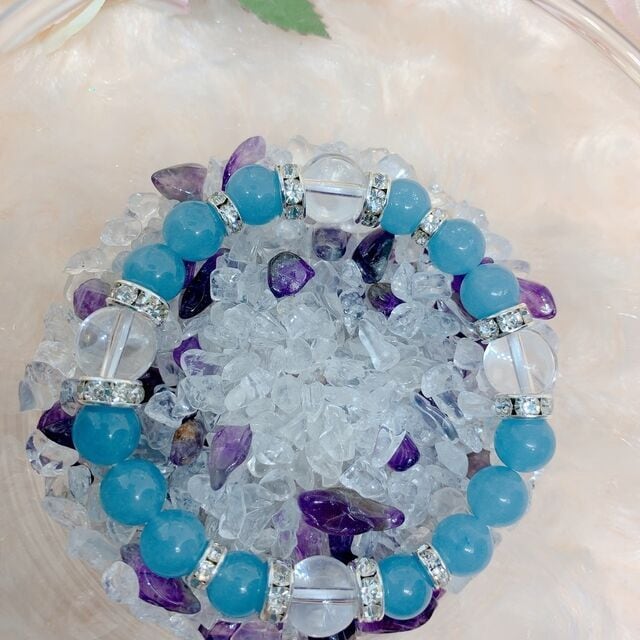 天使の石で幸せを得る/アクアマリン・ヒマラヤ水晶/パワーストーン