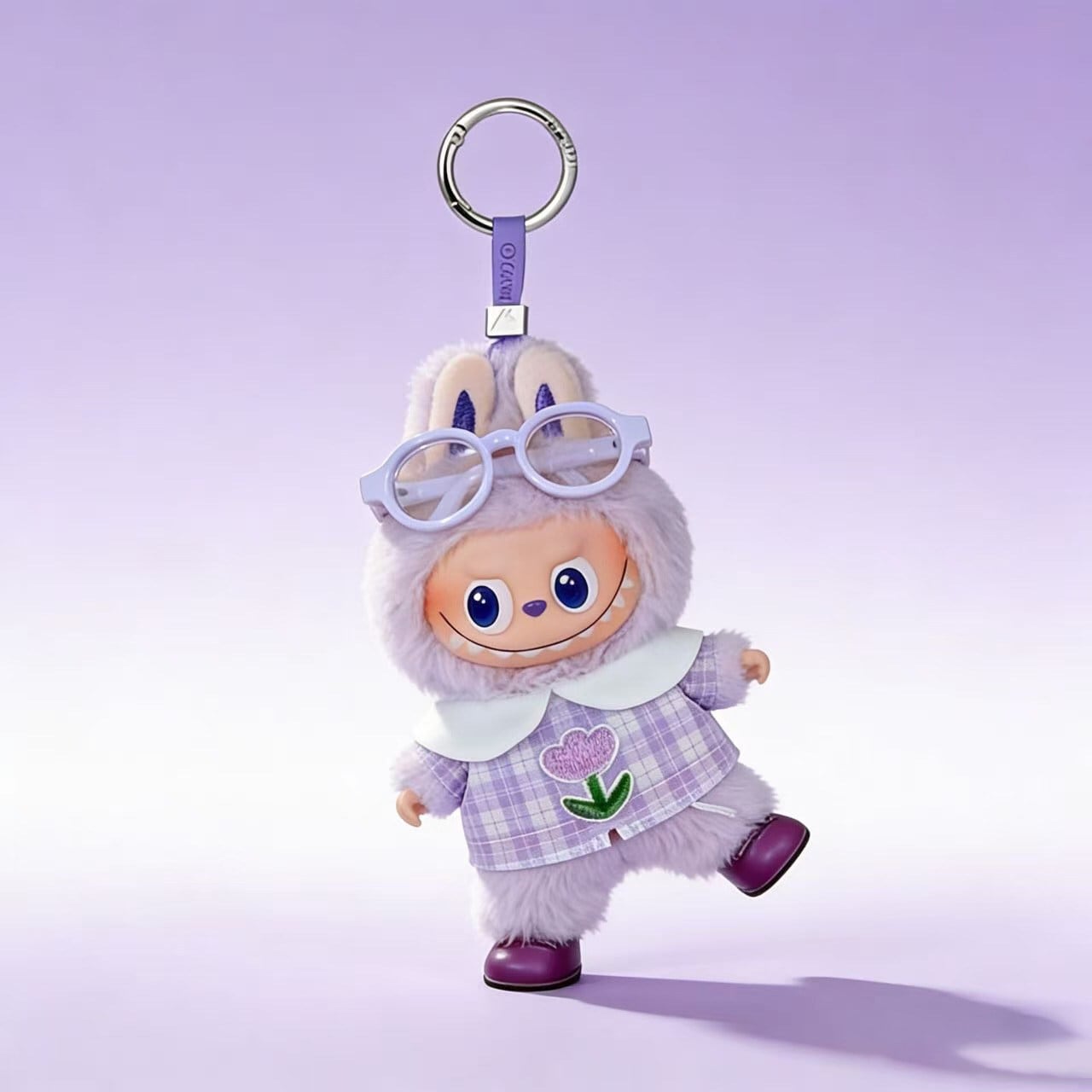 The monsters ラブブ4.0 10cm用 ときめきチェックスーツ パープル&ブルー 履かせた瞬間悶絶必至! 細部までこだわり