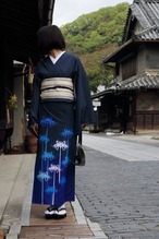 [3/21〜10/31期間限定販売］彼岸花浴衣青(受注販売)
