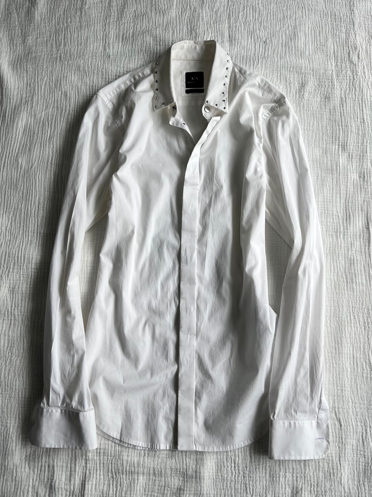 "A|X" Collar Studs Slim Shirts