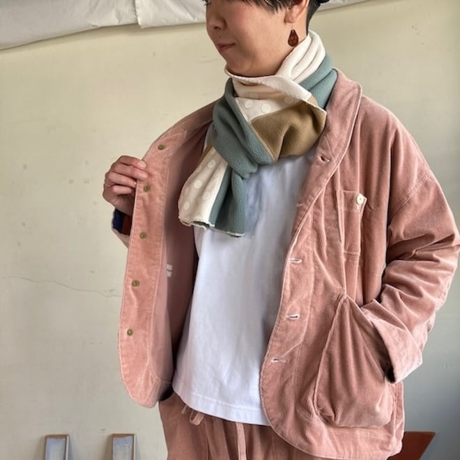 快晴堂 レディース ジャケット きれいなシャンブレーコール シャツ