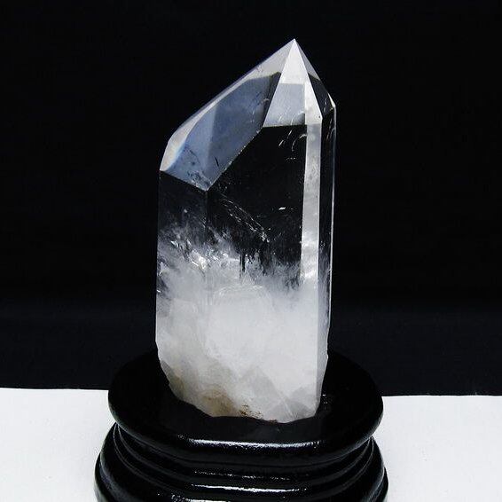 水晶 六角柱 水晶 ポイント 台座付属 一点物 152-3814