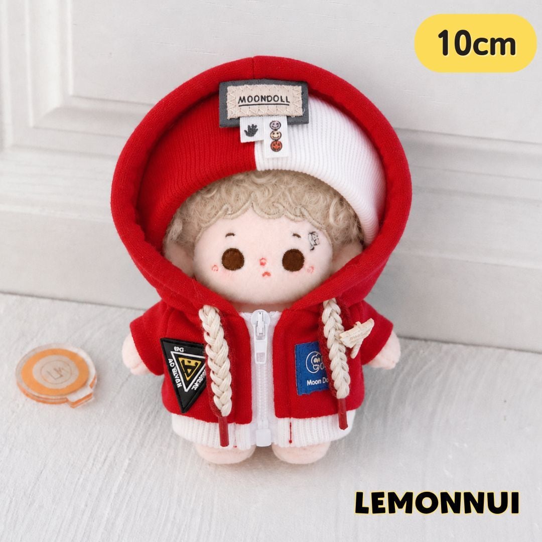 10cm ぬいぐるみ服 着せ替え ちびぬい ぬい活 推し活 赤 推しぬい 綿