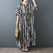 モノトーン 柄切替 ワンピース 30216