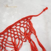 フラメンコ 衣装 シージョ ピキージョ 小物 レッド系 赤 シンプル 編み込み アクセサリー フレコ フリンジ ダンス 練習 舞台 イベント 発表会 フラメンコ衣装 赤色 フレコ 豪華 オシャレ ダンス練習 舞台衣装 イベント用 コスチューム