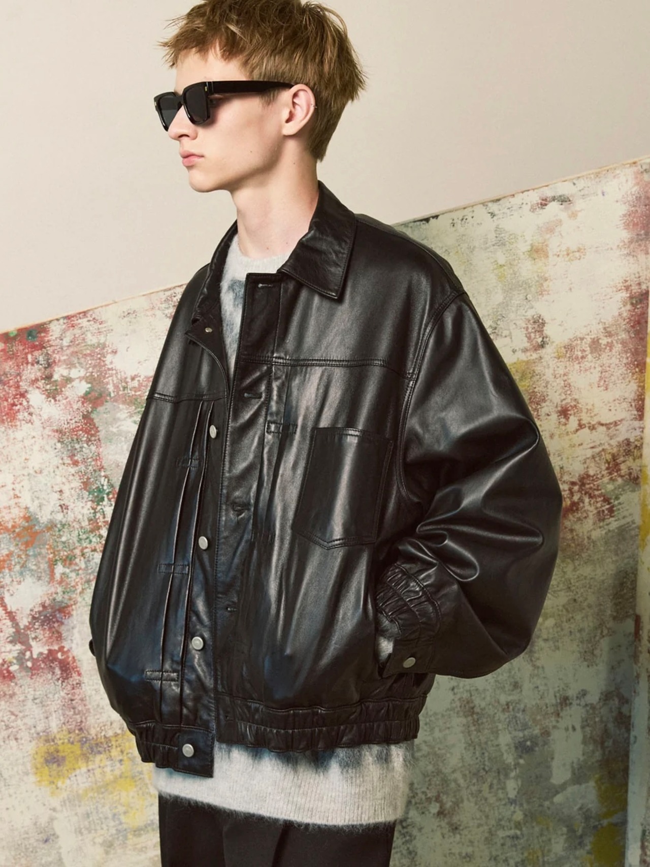 【25AW】MAISON SPECIAL メゾンスペシャル /Sheep Leather Trucker Jacket / レザージャケット - 1