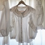 70s eyelet cotton blouse