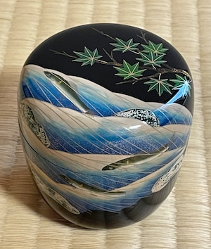 中棗　清流（茶平一斎作　茶道具　薄茶器　棗　輪島塗　蒔絵　コレクター）　