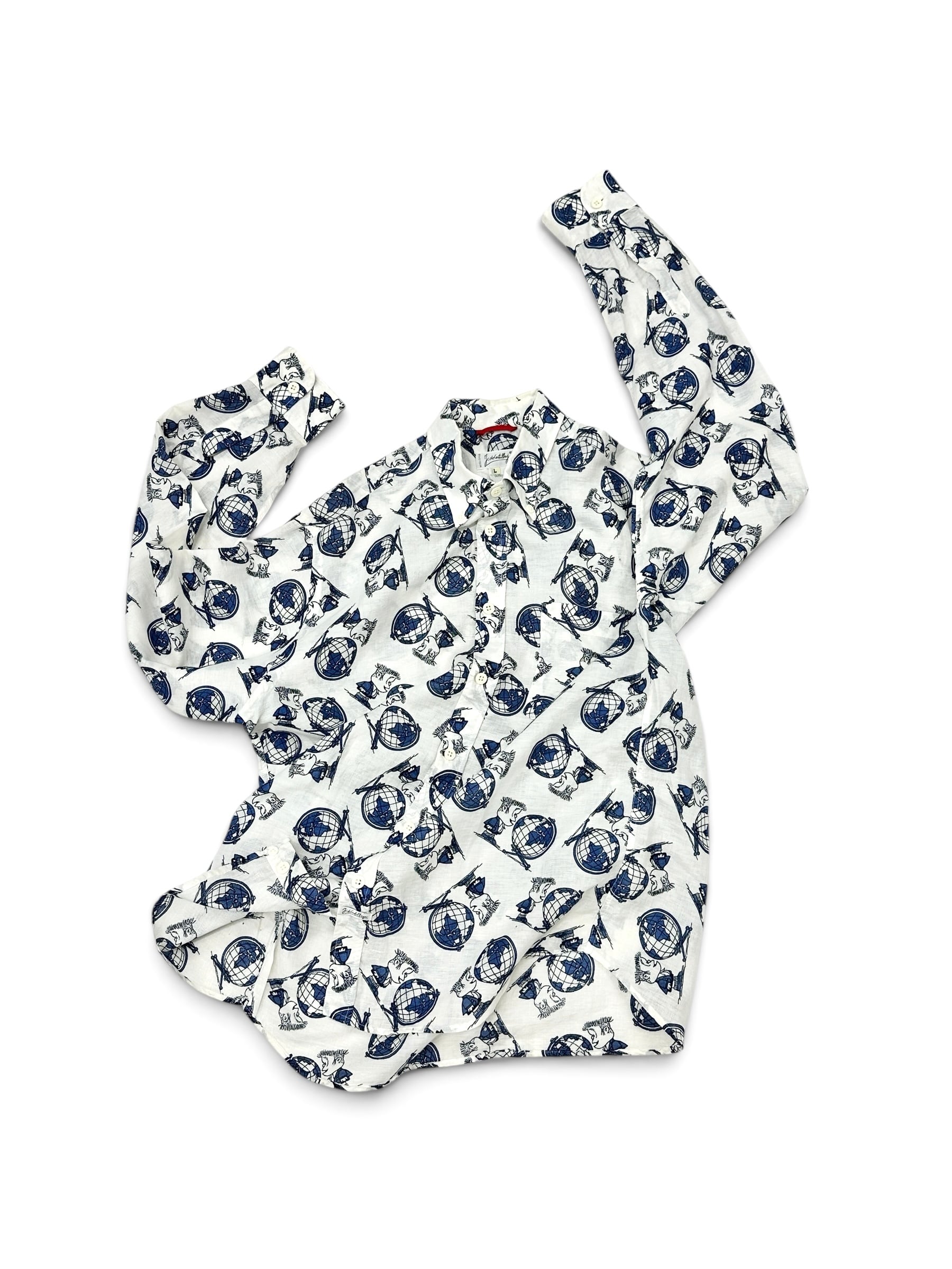 姉ちゃん　CASTELBAJAC e90's J.C.DE CASTELBAJAC Full Pattern Cotton×Linen Sheer SH | ETRAK