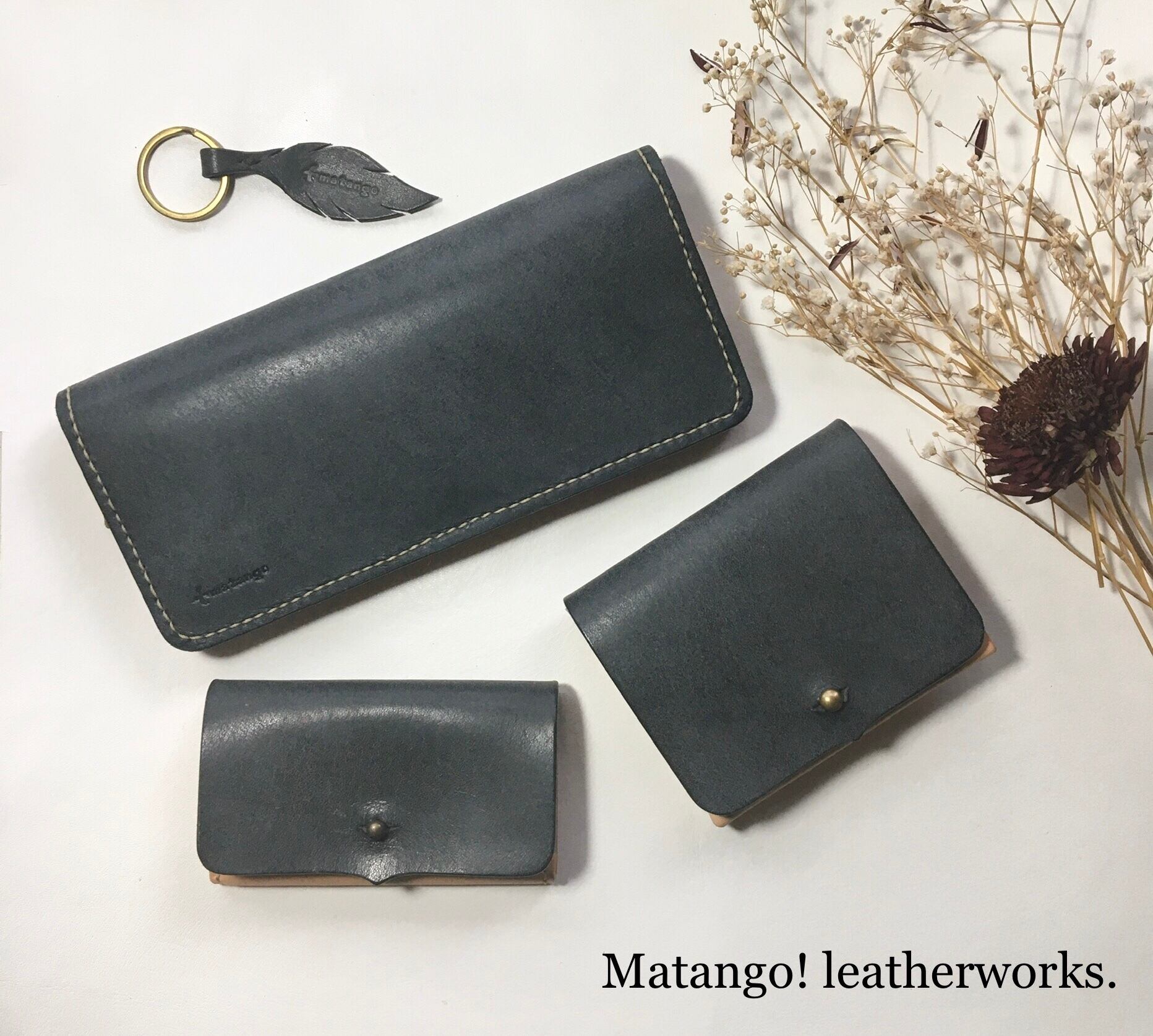 ◇実りの秋財布◇長財布 ブラック 上品 ビジネス 男女兼用 レディース