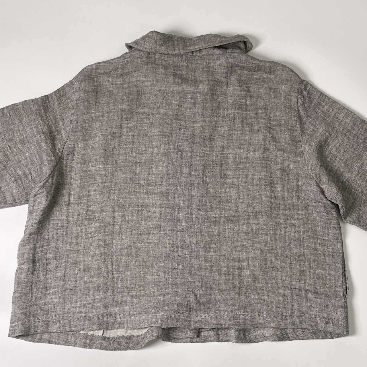 リネン混 慈雨 ジウ ガーゼ生地 ジャケット 40/グレー ベージュ系 レディース/センソユニコ