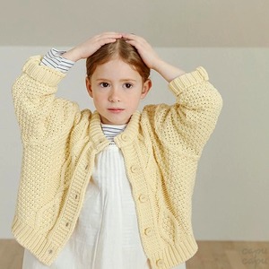 «sold out»«bien a bien» CASSEL CABLE KNIT CARDIGAN カッセルカーディガン