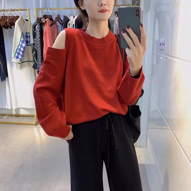 オープンショルダーニット