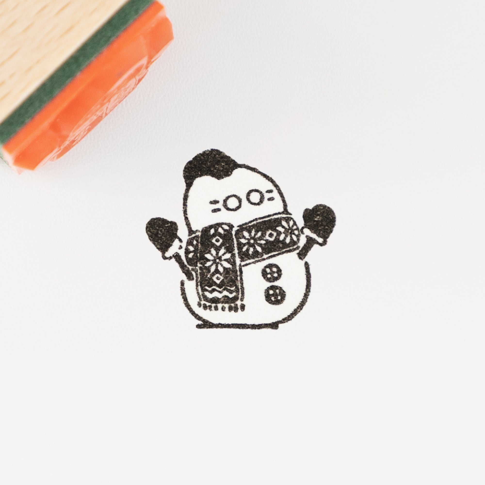 ねこ雪だるま | はんこ