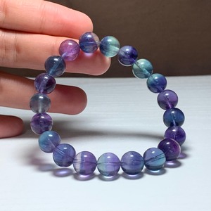 21.透明度高☆美グラデーションフローライト・ブレスレット